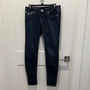 True Religion Low Rise Skinny Jeans, Size 28